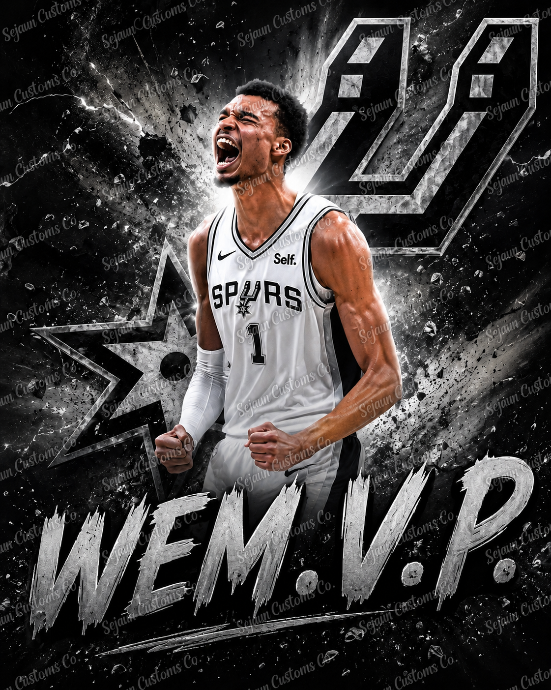 WEM.V.P. Basketball Graphic PNG File – Digital Download