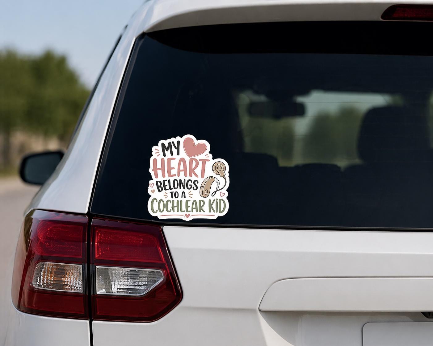My Heart Belongs to a Cochlear Kid Sticker or Vinyl Decal