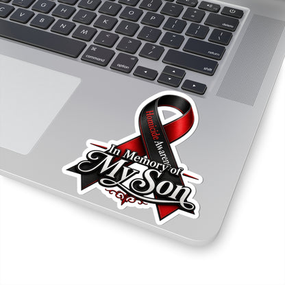 Homicide Awareness In Memory of My Son Sticker | Memorial Car Decal | Loss of Son Tribute | Custom Remembrance Vinyl
